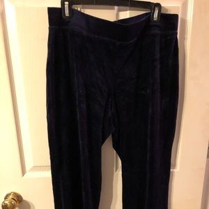 Blue velour pants